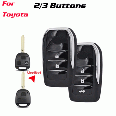CKS-503 Modified Flip Remote Key Shell Case Fob for Toyota