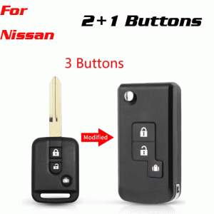 CKS-194 3 Button Modified Flip car key shell for nissan