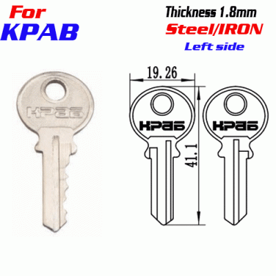 F-345 Steel Thickness 1.8mm KPAB door key blanks left