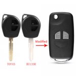 SUZ-02 For Folding Remote Key shell suzuki 2 Buttons