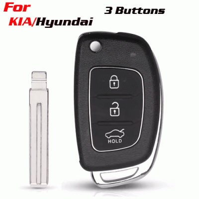 CKS-380 Flip Remote Car Key Shell Case For Hyundai 3 Buttons