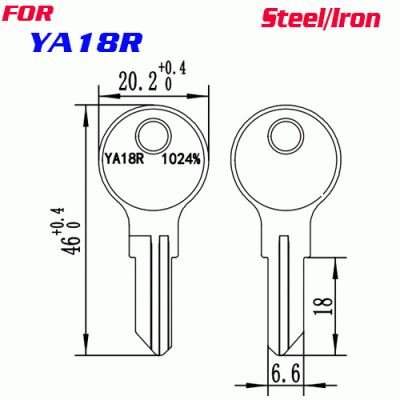J-130 Steel iron YA18R door key Blanks Suppliers