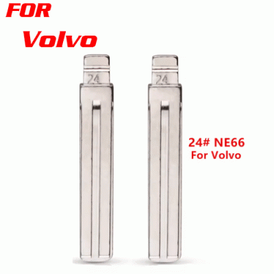 XH-B24 NE66 Metal Uncut Blank Flip Remote Key Blade for Volvo