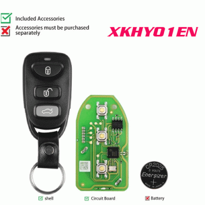 XKHY01EN Wire Remote Key Hyundai 4 Buttons
