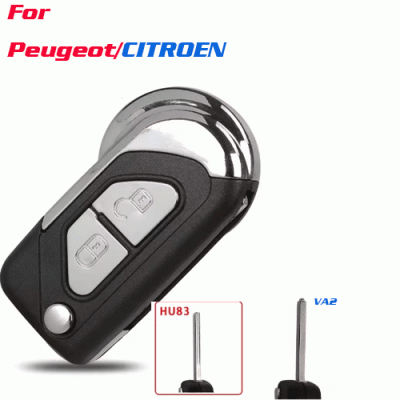 CKS-463 Flip Remote Car Key Shell Styling For Citroen peugeot
