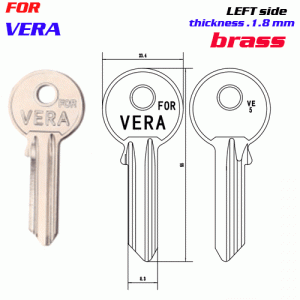 F-244 Brass Thickness 1.8mm Very door key blanks LEFT side