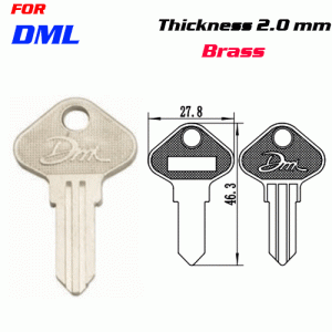 F-087 Brass Thickness 2.0 mm DML door key Blanks