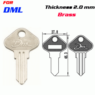 F-087 Brass Thickness 2.0 mm DML door key Blanks