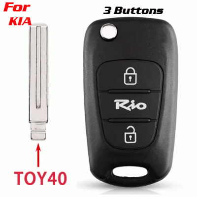 CKS-357 Flip Remote Car Key Auto Shell Case For Kia TOY40