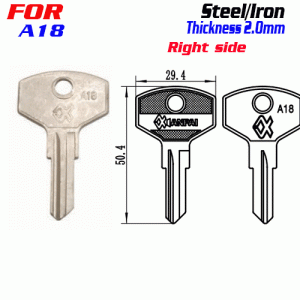 F-286 Steel Thickness 2.0mm XA18 door key blanks Right side