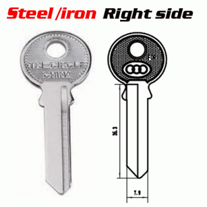 T-001 Steel Iron For TRI-CIRCLE TL3 House key Blanks Supppliers