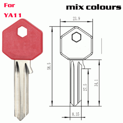 F-368 New Plastic YA11 FIVE Clours house key blanks Suppliers