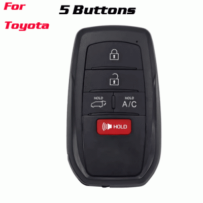 CKS-516 5 Buttons Remote Key Shell Case Cover Fob for TOYOTA