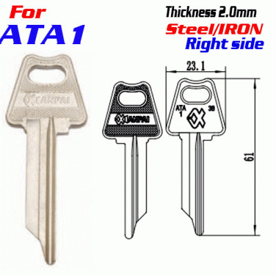 F-319 Steel Thickness 2.0mm ATA1 door key blanks Right side