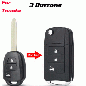 CKS-476 Modified Flip Remote Key Shell for toyota 3 buttons