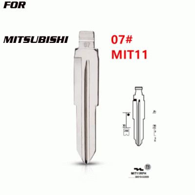 XH-B07 MIT11 MIT11R Metal Uncut Remote Key Blade For mitsubishi