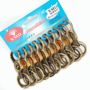 CK-27 Retro bronze double-ring car keychain