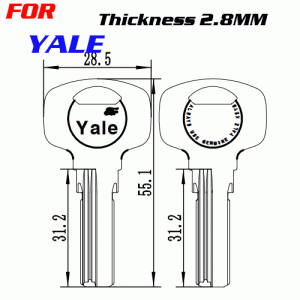 K-220 Thickness 2.8mm For Yale House key Blanks Suppliers