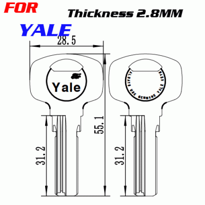 K-220 Thickness 2.8mm For Yale House key Blanks Suppliers