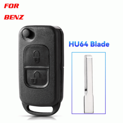 CKS-21 Flip Remote Key shell 2 Button for Mercedes Benz hu64