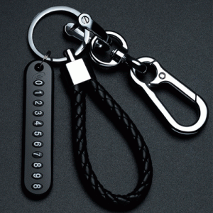 CK-12 Mobile phone number tag, braided rope, car keyChain