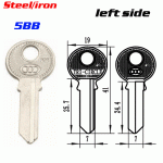 T-030 Steel Iron 5BB door key blank LEFT side Wholesale