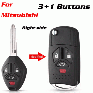CKS-244 Modified Remote Car Key Shell For Mitsubish 3+1 Buttons