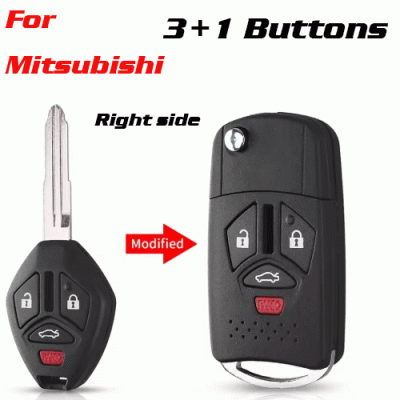 CKS-244 Modified Remote Car Key Shell For Mitsubish 3+1 Buttons
