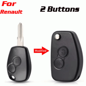 CKS-294 Modified Key Shell For Renault 2 Buttons