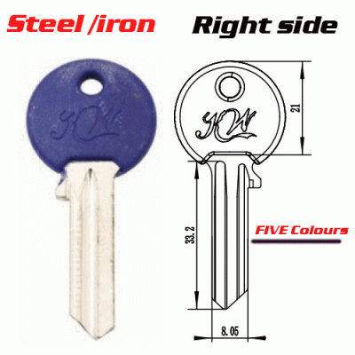 M-009A SteelI Iron Plastic UL050 key Blanks Right side Suppliers