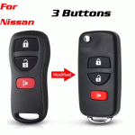 CKS-196 3 Button Modified Flip car key shell for nissan
