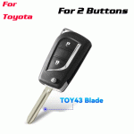 CKS-464 Folding Flip 2 Button Key Shell Case For Toyota