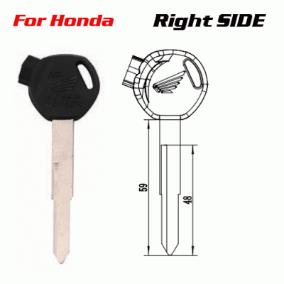 Z-020B For Honda Motorcycle Key Blanks Supplier Right side