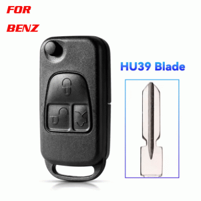 CKS-23 Flip Remote Key shell 3 Button for Mercedes Benz hu39