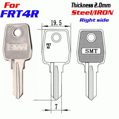 F-351 Steel Thickness 2.0mm FRT4R door key blanks Right Side