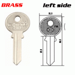 T-007 Brass House key Blanks 4D TRI-5D Wholesale LEFT SIDE