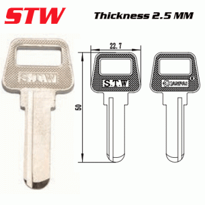 F-004 STW Thickness 2.5mm key Blank Supliers Right side