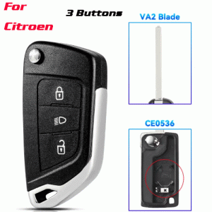 CKS-454 Modified Car Key Case For Citroen 3 Buttons VA2 blade