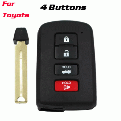 CKS-489 Smart Remote Key Shell Case Fob for Toyota 4 Buttons