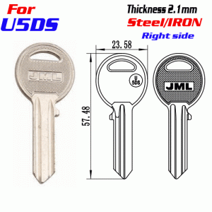 F-346 Steel Thickness 2.1mm UL5DS door key blanks Right