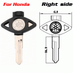 Z-007A Bulk yamaha Motorcycle Key Blanks - Right Side