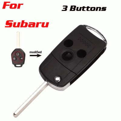 CKS-217 3 Button Flip Car Key Case Shell for Subaru