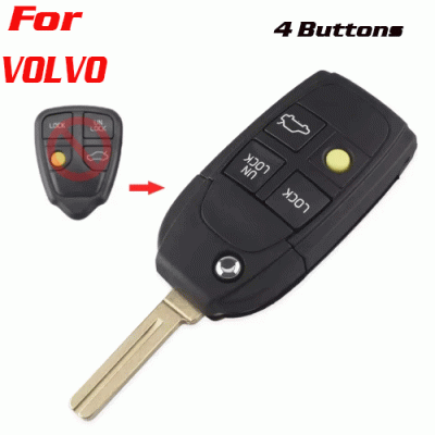 CKS-261 Modified Flip car key shell for Volvo 4 Buttons