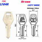 F-116 BRASS Thickness 1.8mm LF24R door key Blank LEFT SIDE