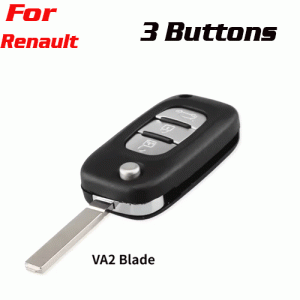 CKS-303 Car Key Case 3 Buttons For Renault VA2 Key Blade