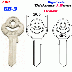 T-057 Brass GB3 door key blank Right side Wholesale