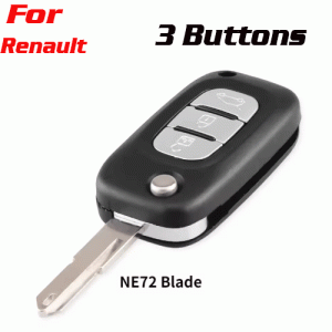 CKS-301 Car Key Case 3 Buttons For Renault NE72 Key Blade