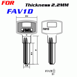 K-223 Thickness 2.3mm FAV-1d House key Blanks Suppliers