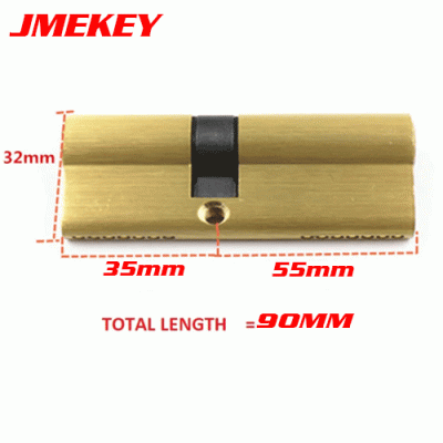 LOCK-15 Brass Door Lock cylinder Lengthened 35mm-55mm