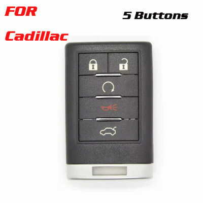CKS-93 Remote Car Key Shell Case With 5 Buttons for Cadilla